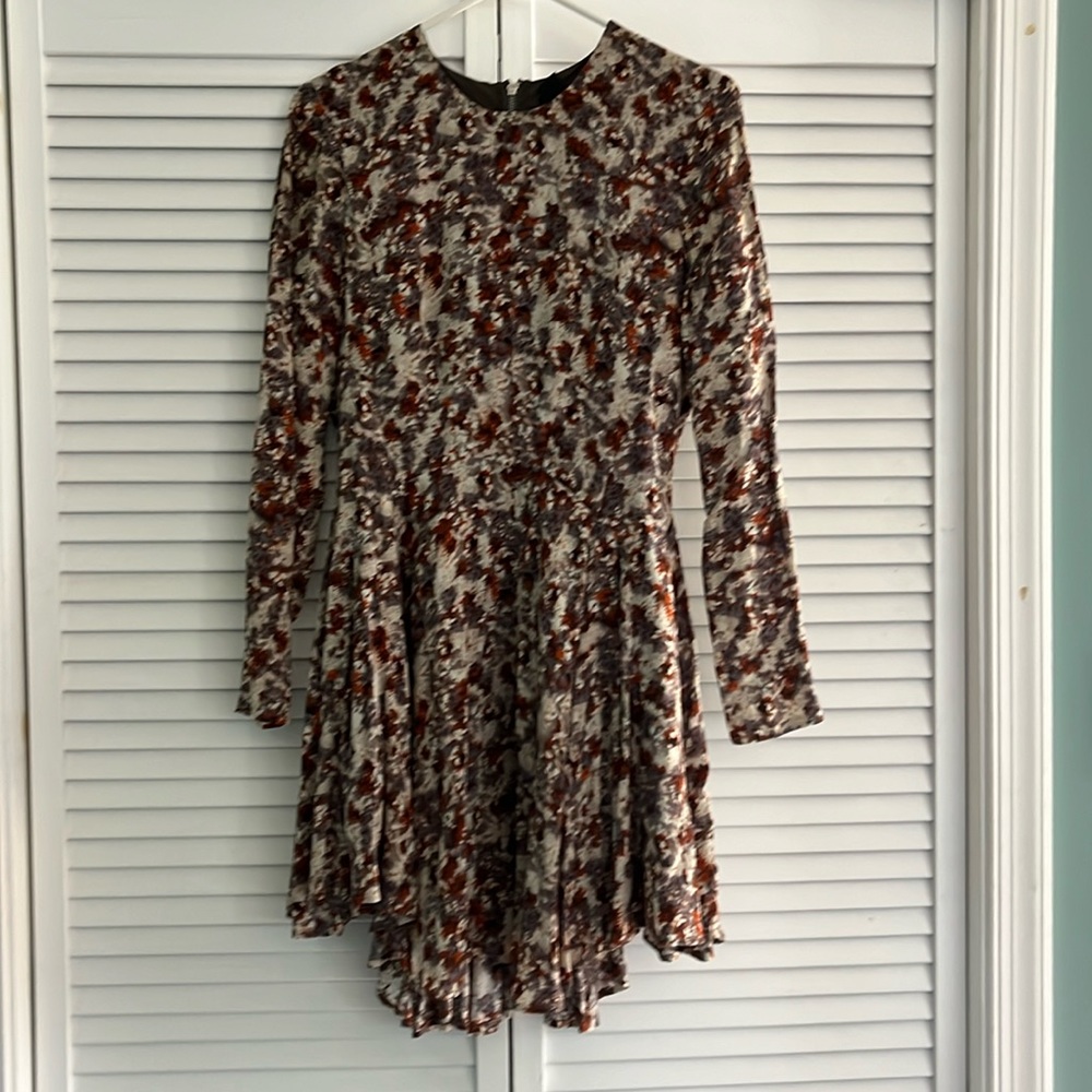Whimsical Calico Fit and Flare Dress
